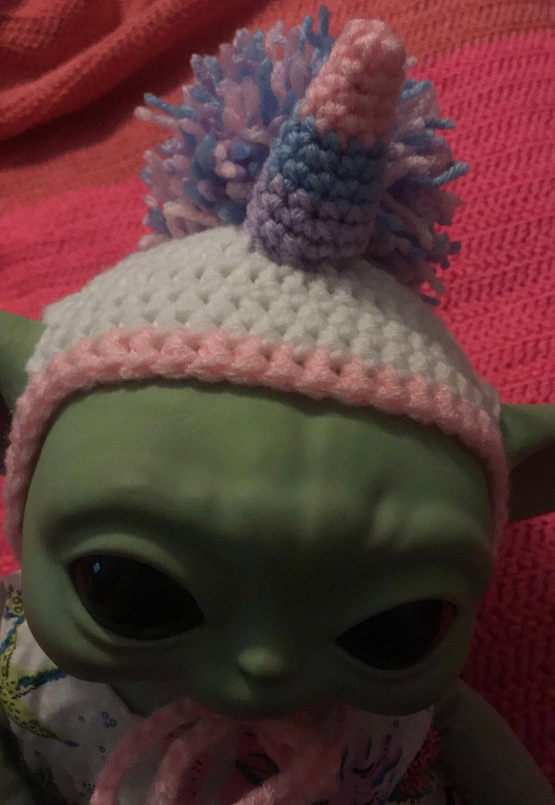 Baby Yoda/ Grogu Mandalorian Crochet Pastel Unicorn Hat Etsy Australia