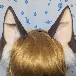 Brown Wolf Ear Headband
