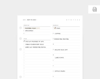 A5 Printable Daily Planner Digital Download Planner
