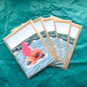 Sirène des cartes inspirées de Zennor (pack de 5)