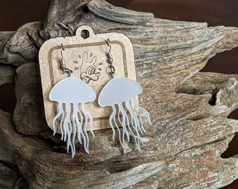 Translucent Acrylic Jellyfish Earrings