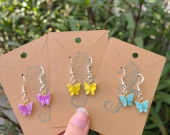 Colorful Small Butterfly Wings Earrings