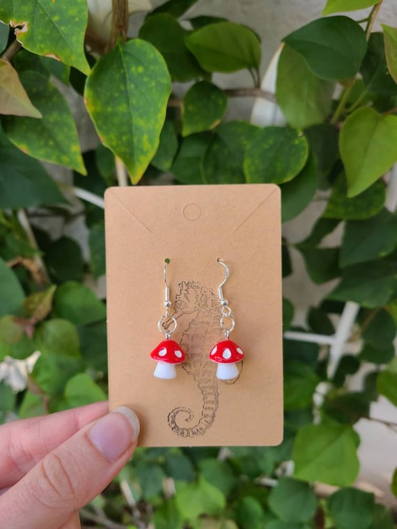 Etsy on sale mushroom earrings
