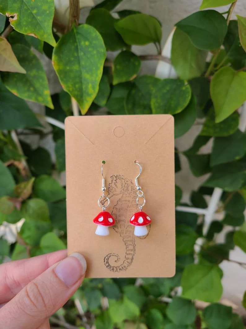 Red Mushroom Earrings