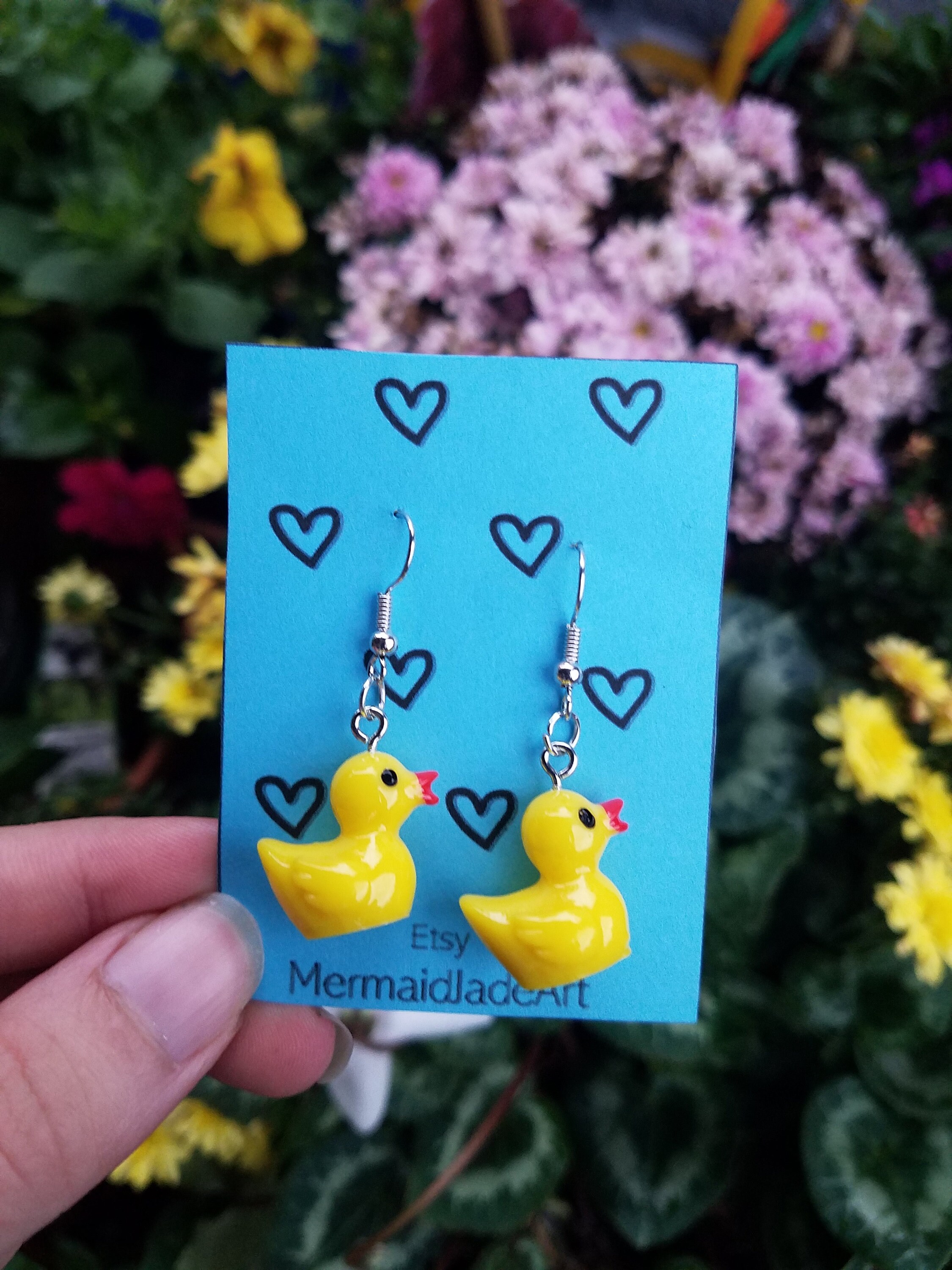 Yellow Rubber Duck Earrings