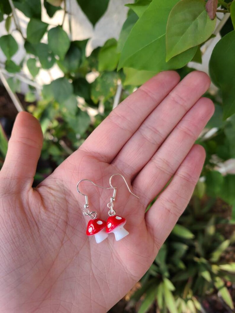 Red Mushroom Earrings