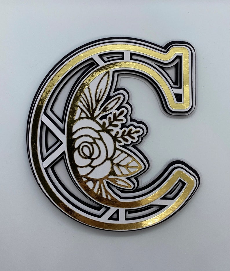 Download Silhouette Png Paper Crafting Svg Files Cricut Wood Laser Dxf 3d Layered Floral Letter C Drawing Illustration Art Collectibles Locnuocxanh Vn