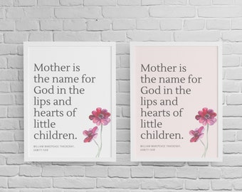 Mother is the Name for God Printable Wall Art Digital Download, Mom Quote Art Gift for First Time Mom, Mom Birthday Gift, Mother's Day Gift