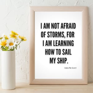 Louisa May Alcott Quote Sign Printable, Cottagecore Decor Wall Art, Little Women Gift, Grad Gift, Inspirational Quotes Wall Art Downloads image 3