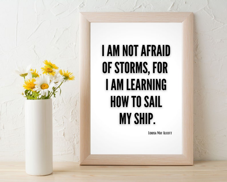 Louisa May Alcott Quote Sign Printable, Cottagecore Decor Wall Art, Little Women Gift, Grad Gift, Inspirational Quotes Wall Art Downloads image 3