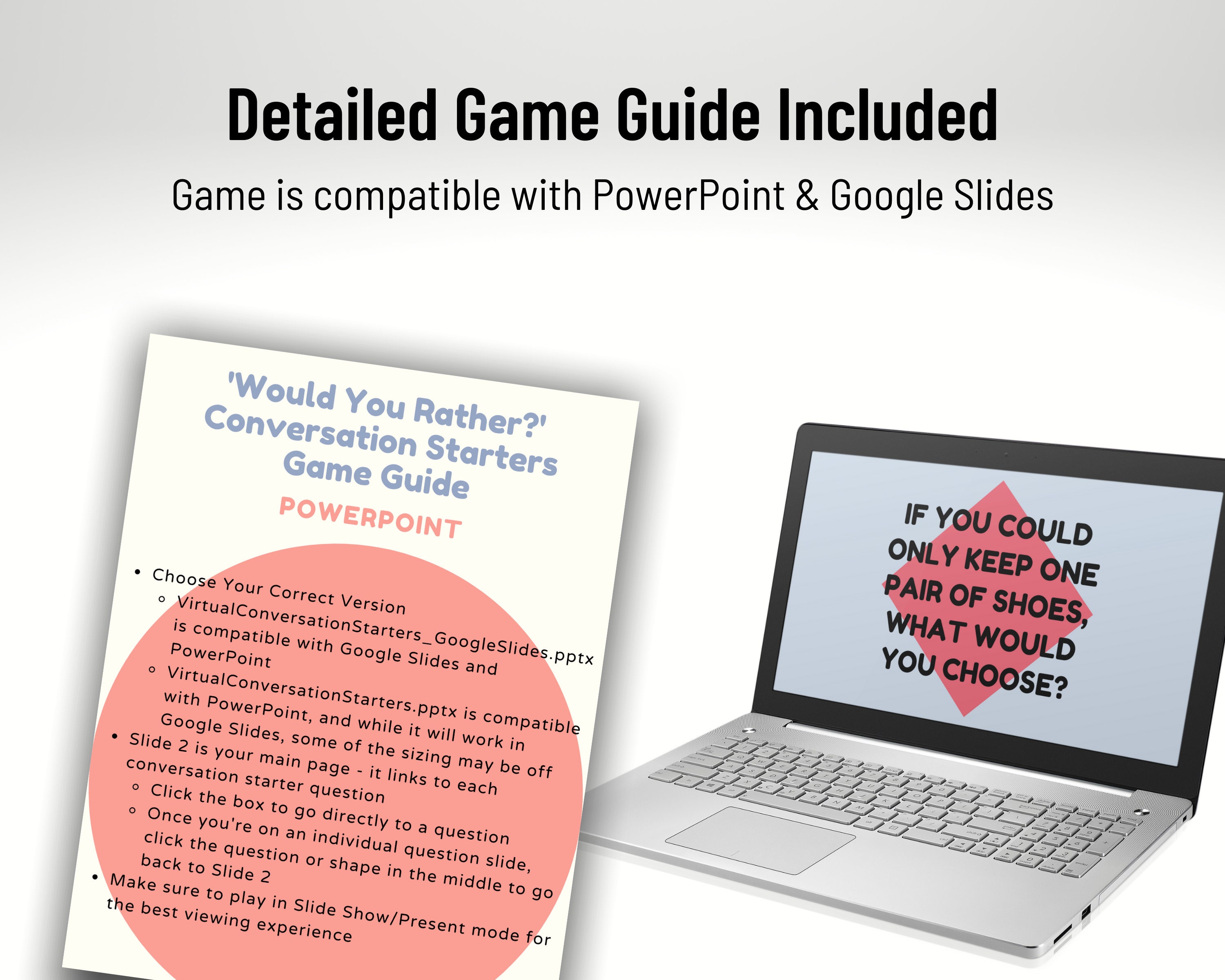 Virtual Conversation Starters Bundle: Zoom Games, Would You Rather ...