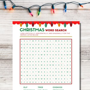 Christmas Word Search Game: Holiday Party Activity (Digital Download)