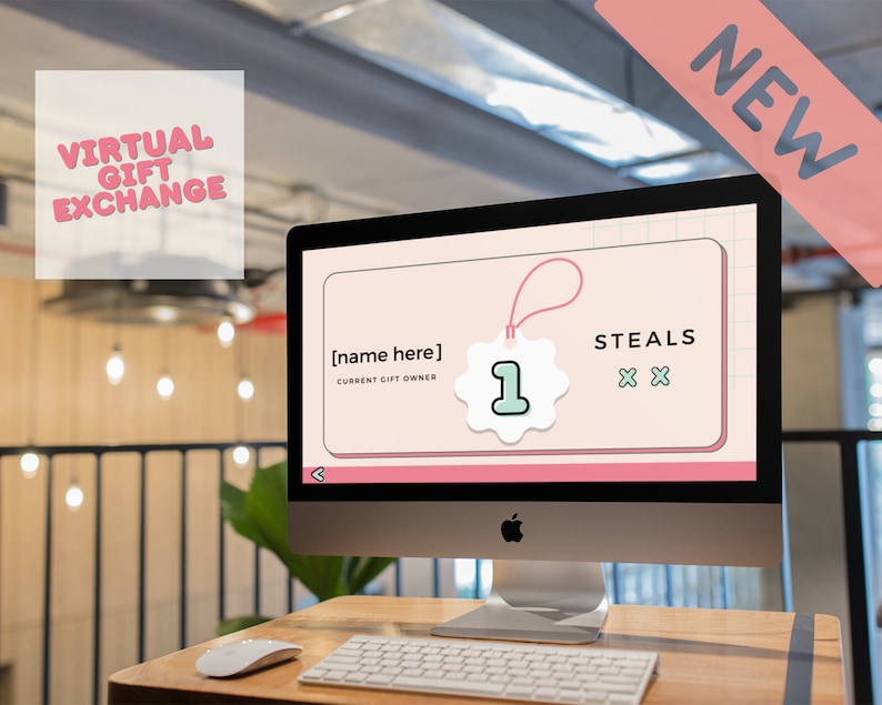 Virtual Gift Exchange Template, Christmas White Elephant Game