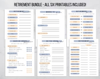 Retirement Party Game Bundle, Printable Games for Retiree, Retire from Work Party, Instant Download Retirement Games, This or That Word Game