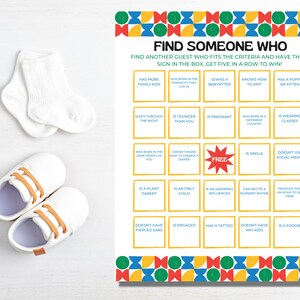 Baby Shower Find Someone Who Game Printable, Gender Neutral Baby Sprinkle Game, Printable Icebreaker Baby Shower Bingo Fun Shower Activity