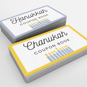 Hanukkah Coupon Book Printable, Last Minute Chanukah Present, Coupon ...