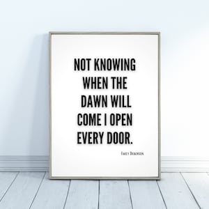 Emily Dickinson Druck, Poesie Druck, Literarische Geschenke für Jugendliche, Inspirierende Zitate WandKunst Downloads, Studentenzimmer Wandkunst, Klassenzimmer Dekor