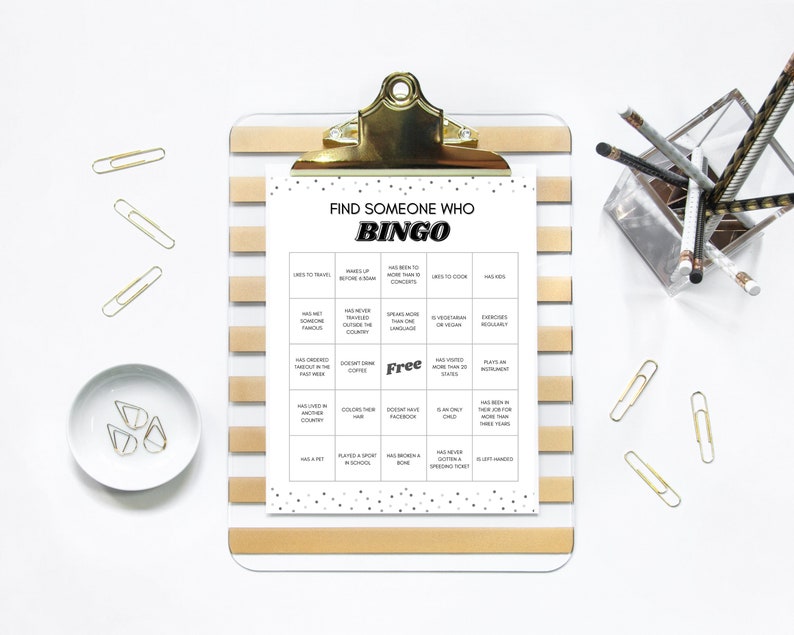 Find Someone Who Ice Breaker Bingo, Find the Guest Game Workplace Activity, Work Culture Game, Team Builder Game Instant Download, Mingle image 4