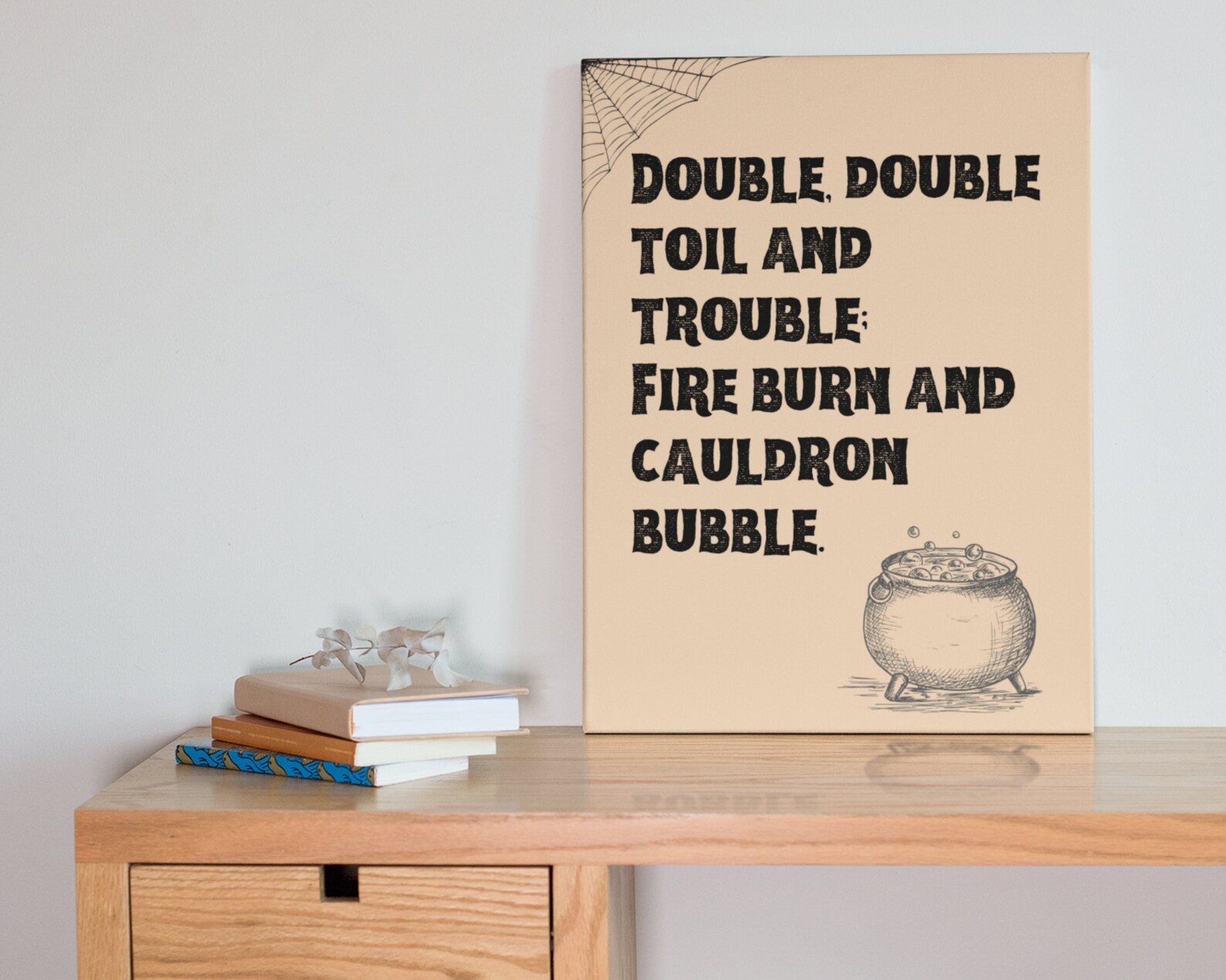 Double Double Toil and Trouble Printable Halloween Wall Art, Halloween ...
