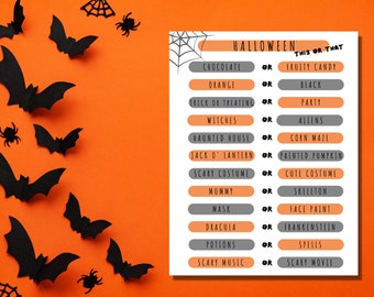 Halloween This or That Game: Spooky Party Icebreaker (PDF Download)