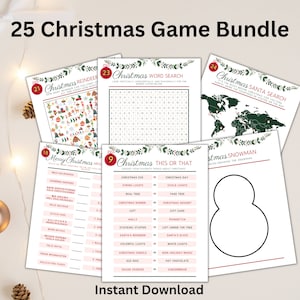 Advent Calendar Activity Bundle, Printable Christmas Games Instant ...