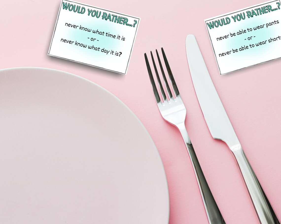 Would You Rather Cards: 64 Printable Icebreaker Questions (digital ...