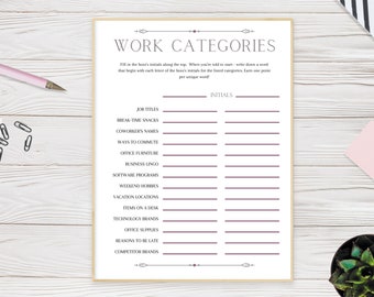 Word Categories Game | Virtual Work Happy Hour Activity | Fun Digital Office Game | Quarantine Coworker Game| Instant Download