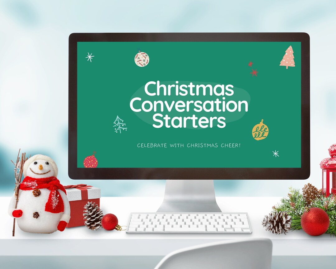 Virtual Christmas Game, Christmas Conversation Starters, Zoom Christmas