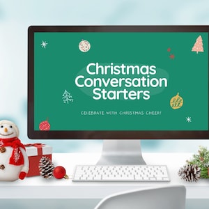 Jogo virtual de Natal, Iniciadores de conversa de Natal, Jogo de festa de Natal com zoom, Jogo divertido de PowerPoint, Jogo de férias em família, Atividade de Natal