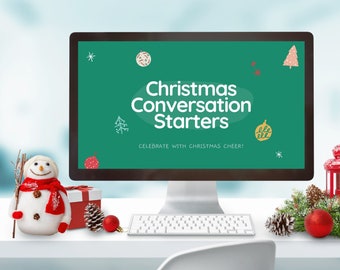 Virtual Christmas Game, Christmas Conversation Starters, Zoom Christmas Party Game, Fun PowerPoint Game, Holiday Family Game, Xmas Activity