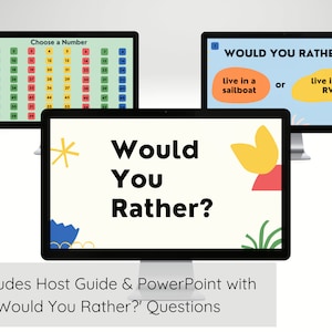 Would You Rather Virtual Game for Family, Conversation Starters, Icebreaker Game, PowerPoint Game, Activity for Kids, Work Game This or That image 1