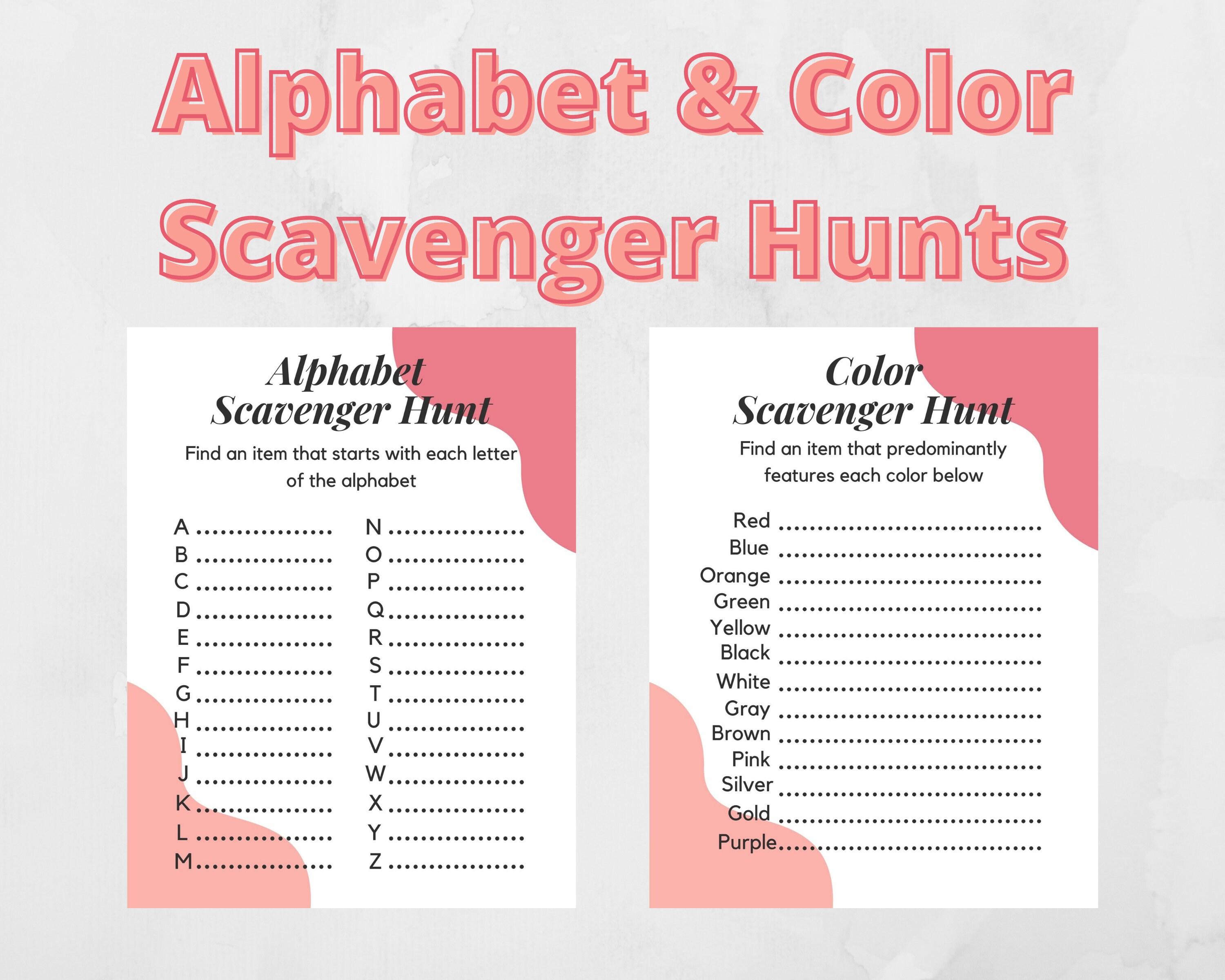 Scavenger Hunt Bundle Printable Office Ice Breaker Classroom Activity