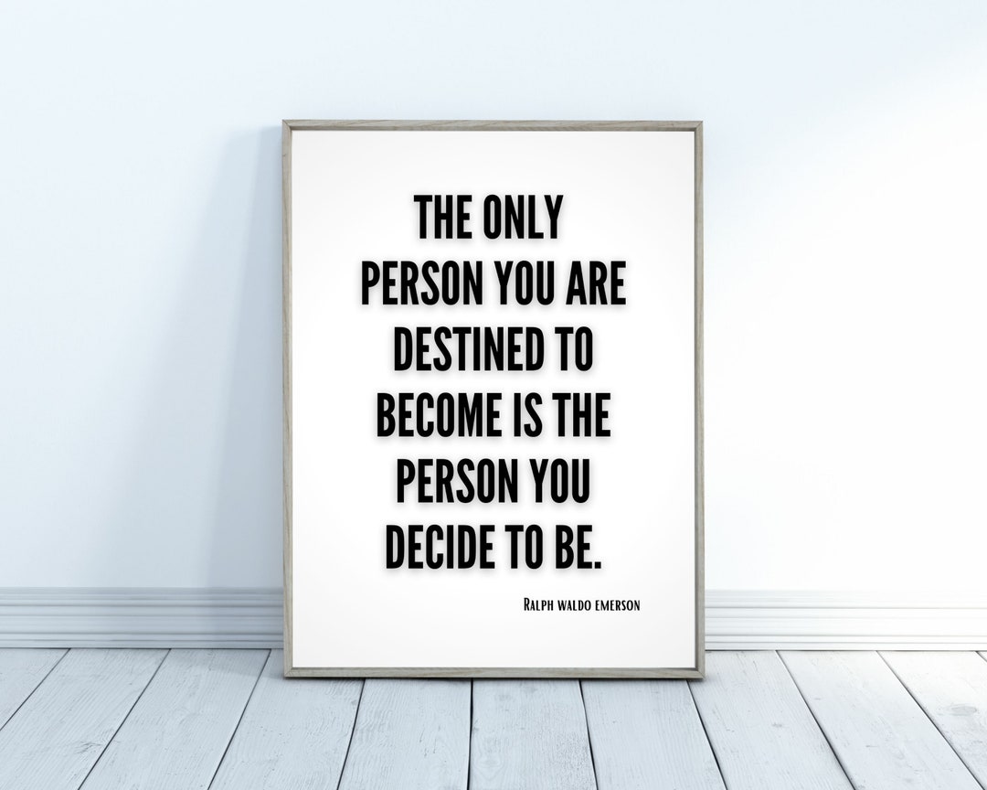Ralph Waldo Emerson Quote Print: Motivational Literary Art (digital ...