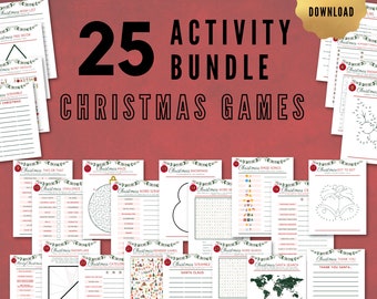 Printable Christmas Games Bundle: 25 Holiday Activities (Instant Download)