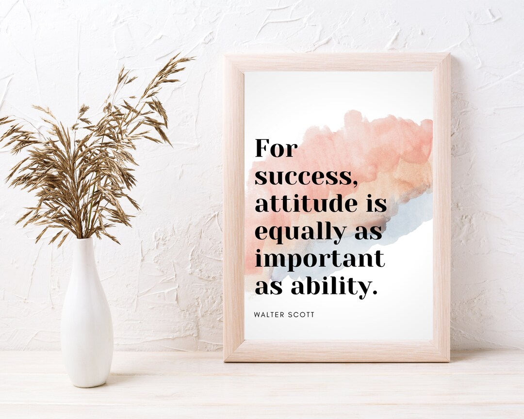 Success Quote Art Print: Motivational Office Decor (digital Download ...