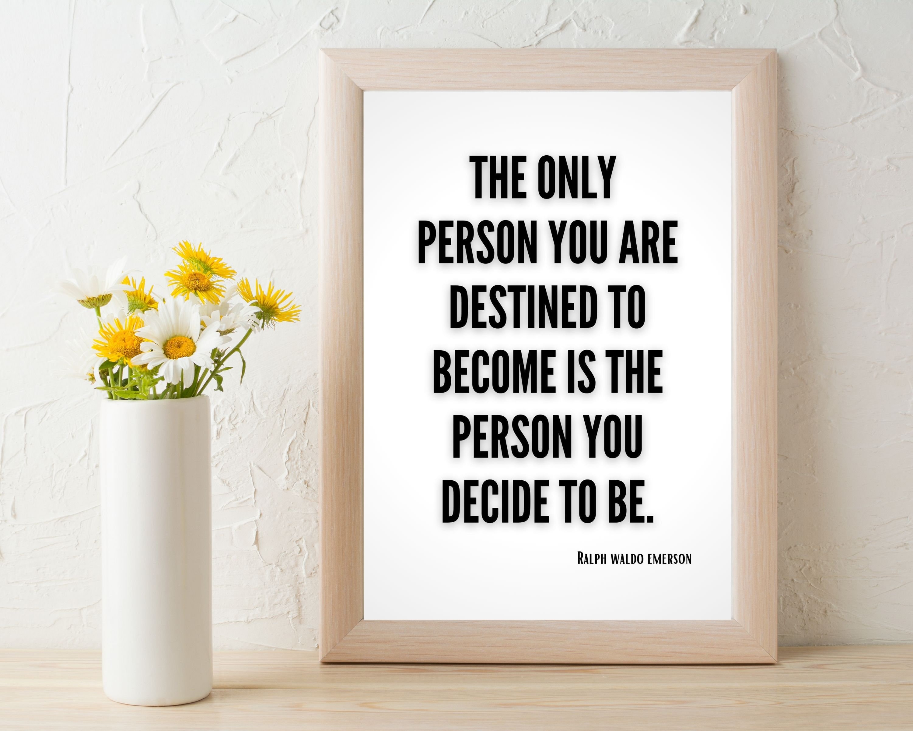 Ralph Waldo Emerson Print, Motivational Quote Art, Printable Literary ...