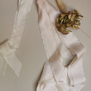 Pale Pink, Blush & Ivory Bouquet Drape - Luxe Pure Silk Ribbon, Hand Dyed Silk Ribbon, Bouquet Silk Ribbon
