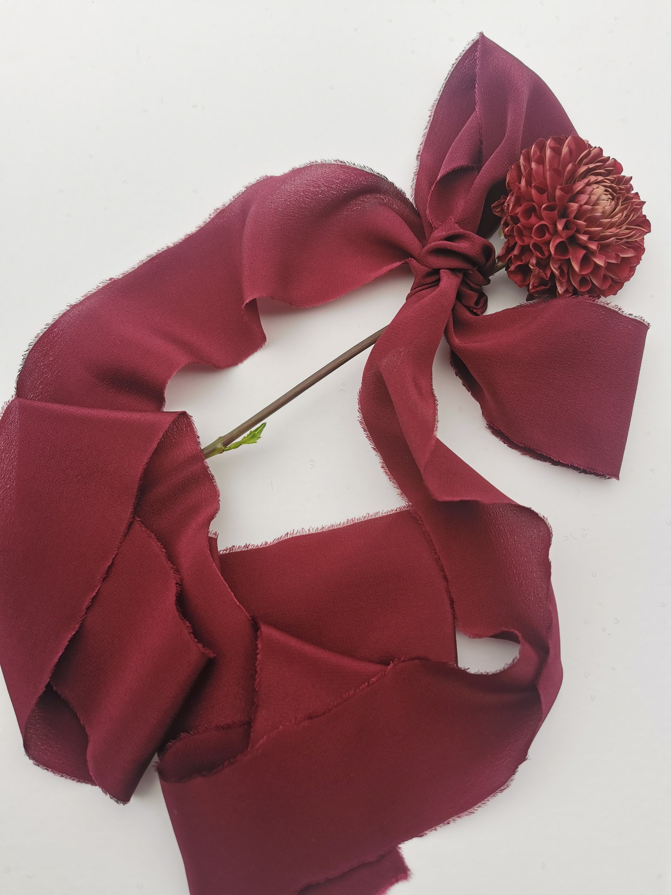 Merlot - Dual Texture Silk Ribbon
