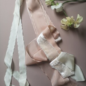 Blush Velvet, Copper & Ivory Silk Bouquet Drape