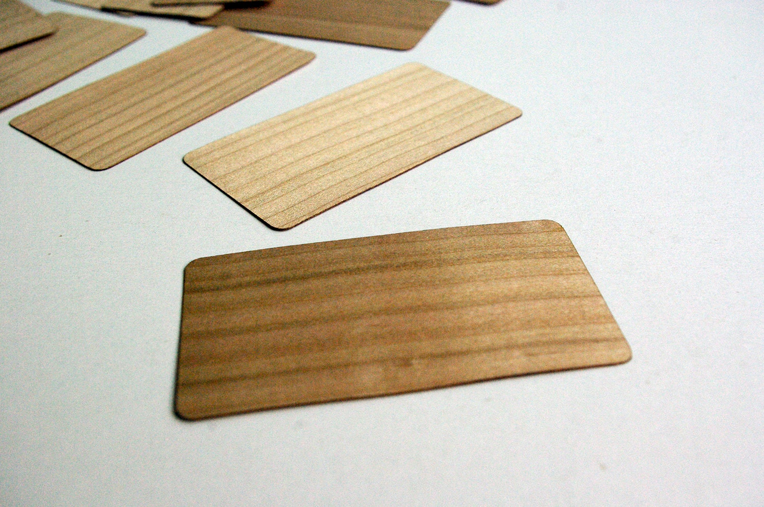 100 Cherry Veneer Blank Cards wood Business Cards wood Place Etsy