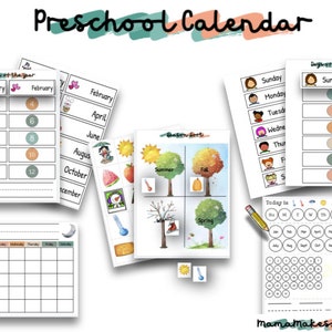 Calendar Time, Morning Circle Time, Preschool Printable