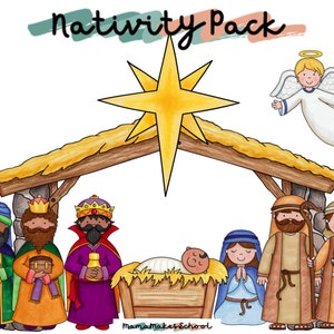 Nativity Christmas Learning Pack, Preschool/Kindergarten Birth of Jesus