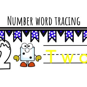 Number Word Tracing 1-10 Printable