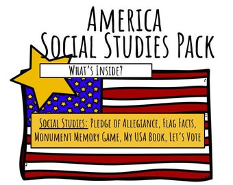 America Social Studies Pack Preschool and Kindergarten