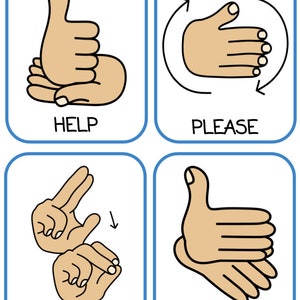Custom Sign Language ASL Flashcards | Etsy