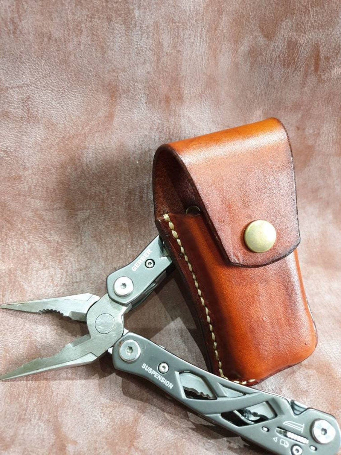 Gerber Suspension Multitool Handmade Leather Belt Pouch Etsy