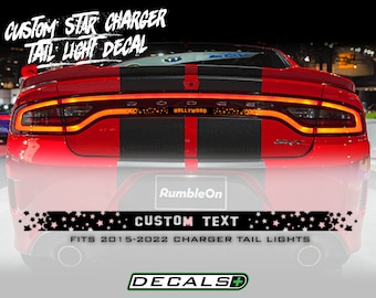 Custom Text Starry Night Hollywood Theme Center Tail Light Banner Overlay Decal Fits Dodge Charger 2015 2016 2017 2018 2019 2020 2021 2022