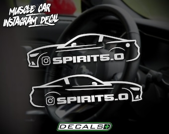 2x Muscle Car Silhouette Instagram IG Window Decals Funny Illest Dope Custom 2-Door Sedan Racing Stickers