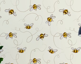 Bee Wallpaper Peel and Stick Bees Repositionable Wall Decor - Etsy Bee Wallpaper Peel and Stick Bees Repositionable Wall Decor - Etsy