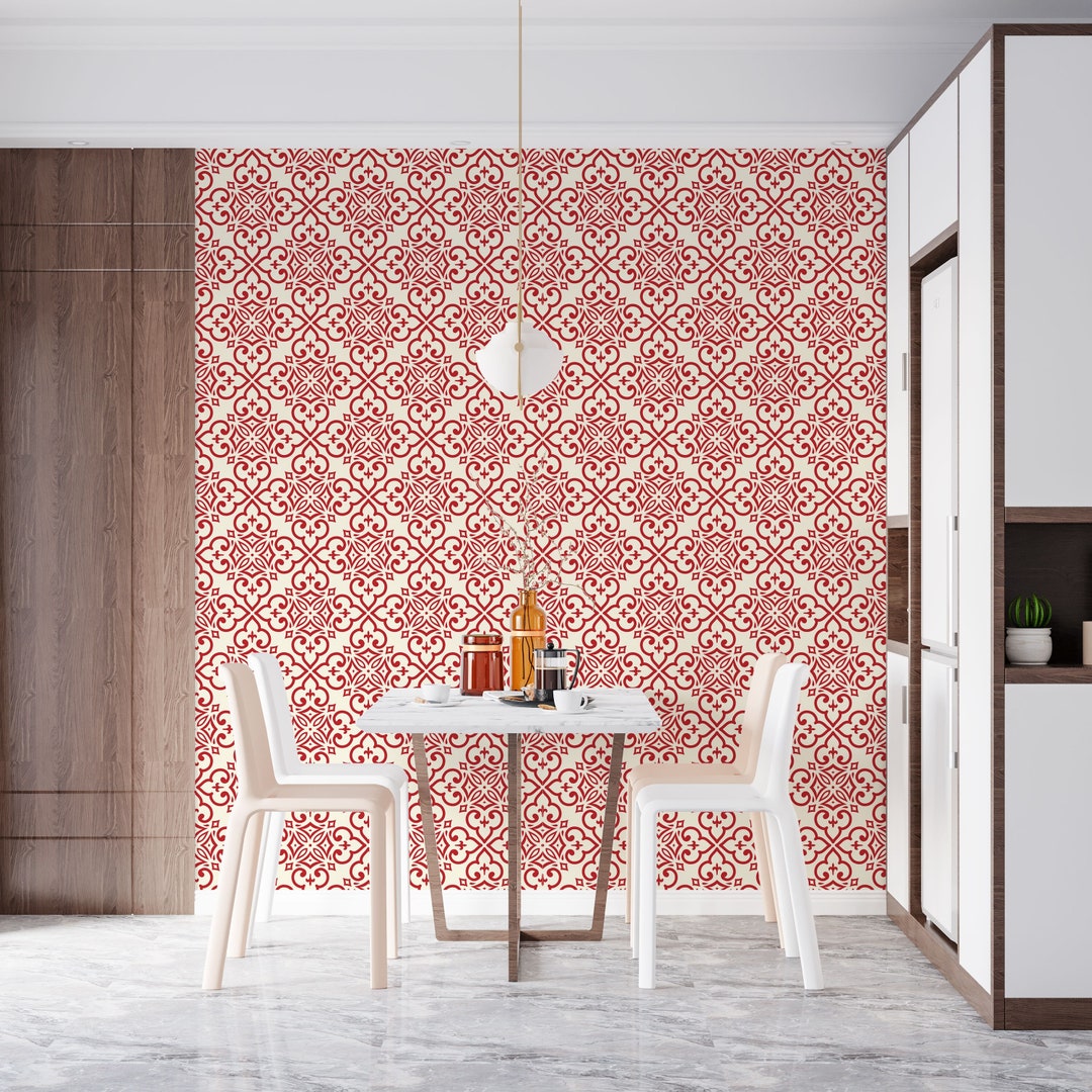 Moroccan Wallpaper Peel and Stick Self Adhesive Arabic Wall Etsy